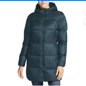 Eddie Bauer Luna. Peak teal blue 550 down puffer jacket size small